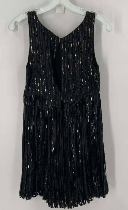 Alice + Olivia Sequin Bubble Hem Cocktail Dress - Size XS - Black - Picture 5 of 5